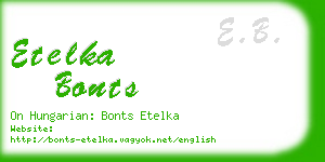 etelka bonts business card